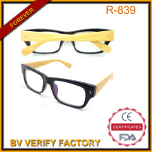 Bamboo Arm Sunglass with Black PC Frame China Supply